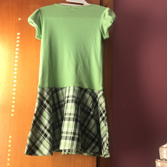 Faded Glory Girl’s dress size 12 Green top and plaid bottom - Picture 3 of 3